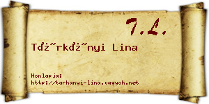 Tárkányi Lina névjegykártya